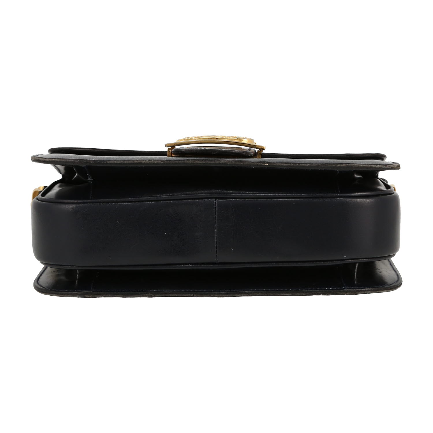 Celine  Vintage handbag  in navy blue leather - Detail D1