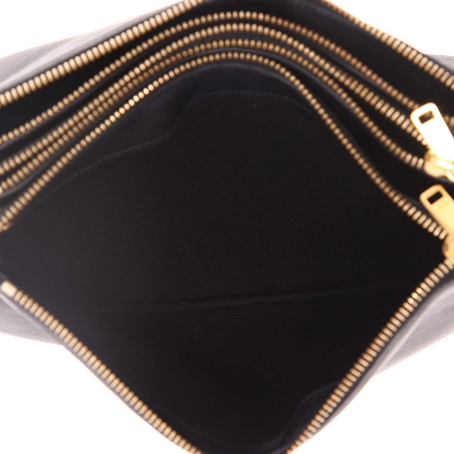Celine  Trio shoulder bag  in black leather - Detail D5