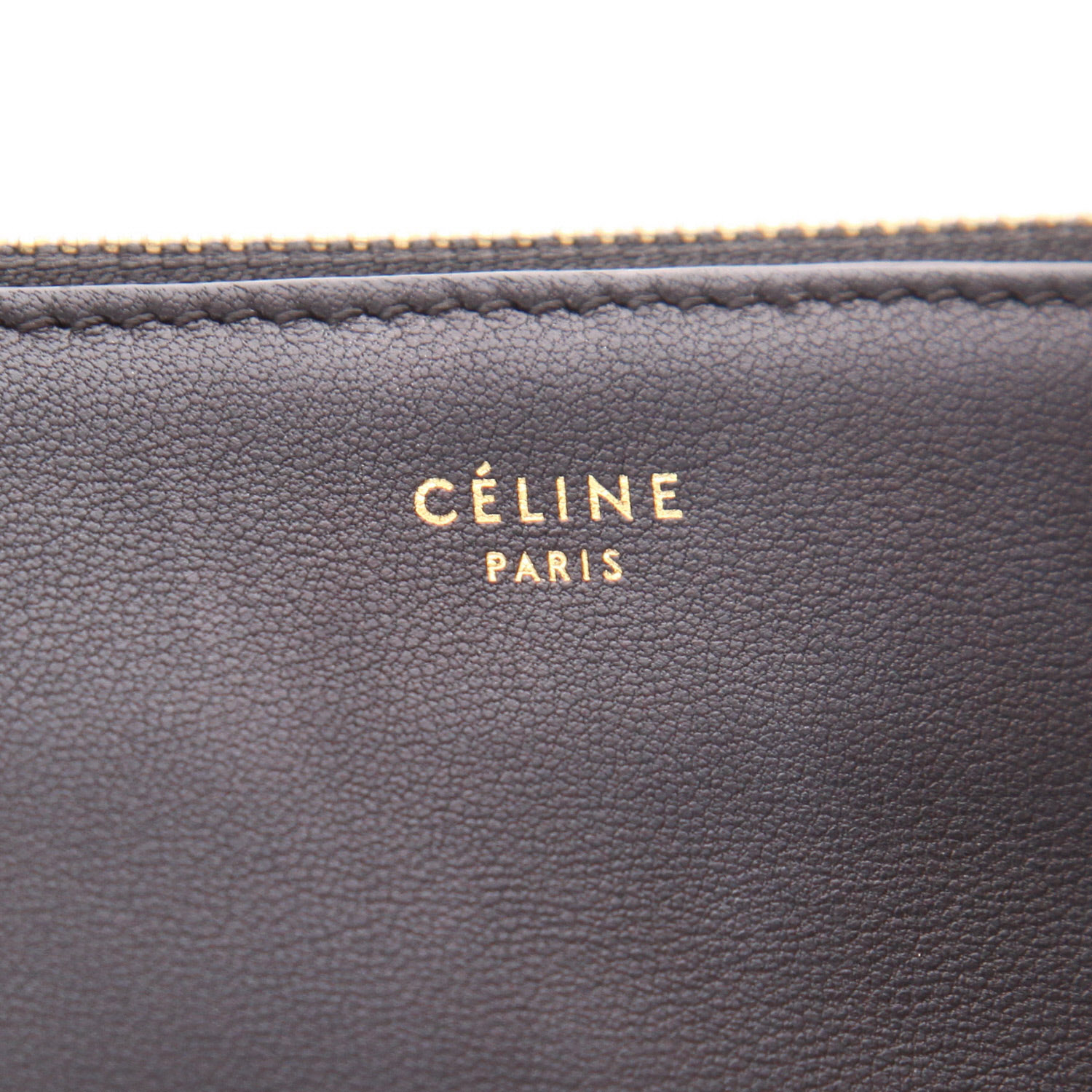 Celine  Trio shoulder bag  in black leather - Detail D2