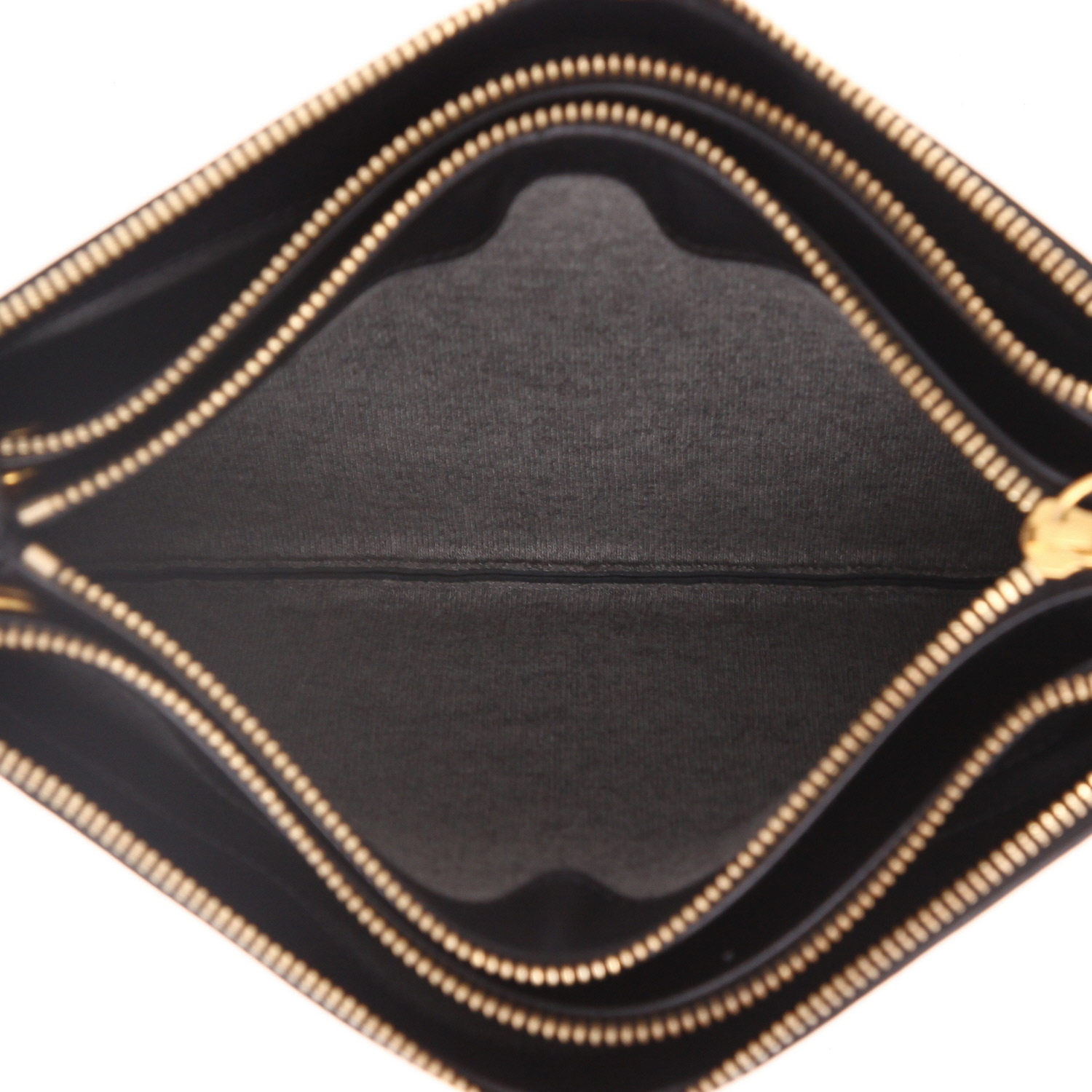 Celine  Trio shoulder bag  in black leather - Detail D4