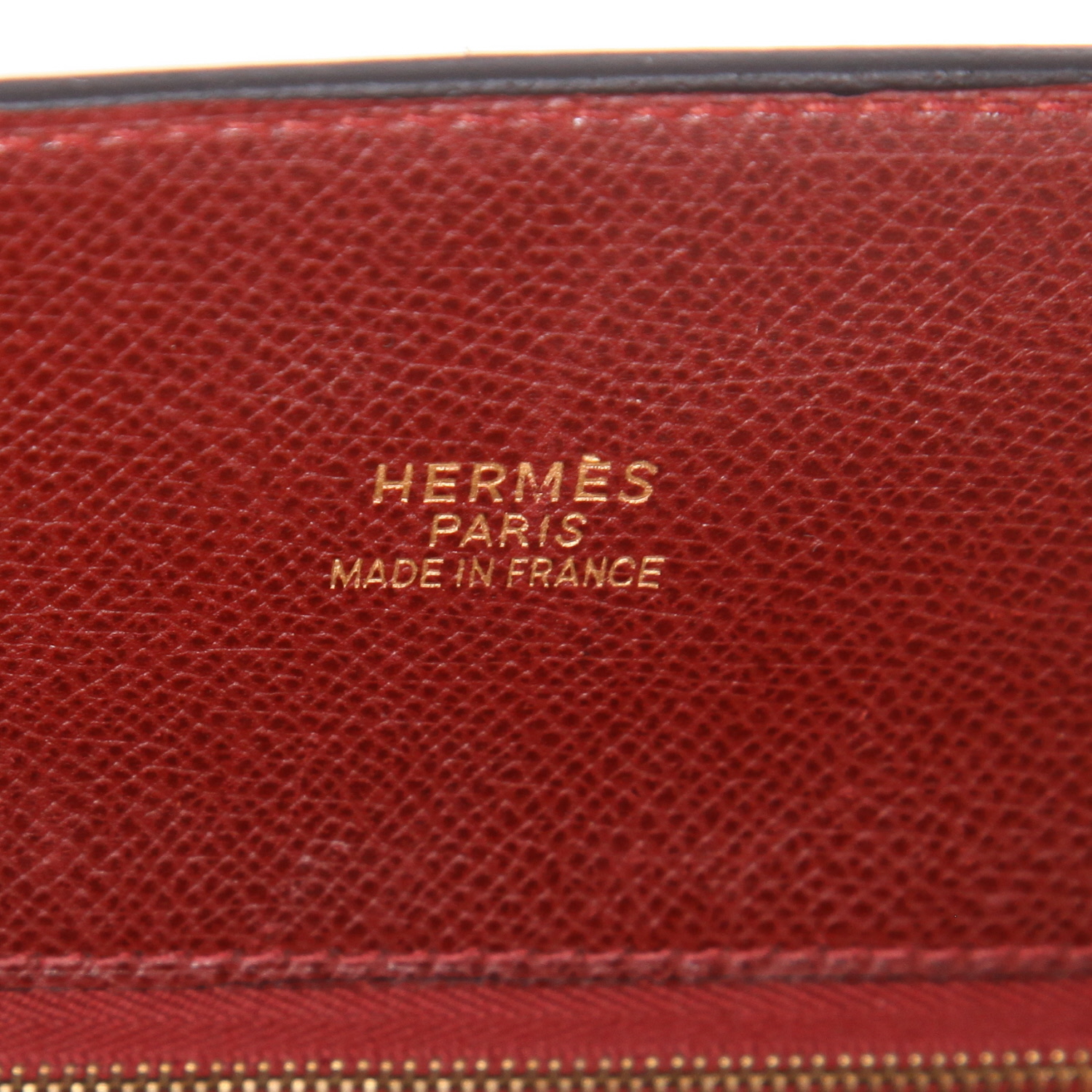 Borsa Hermès  White Bus in pelle Courchevel bordeaux - Detail D2