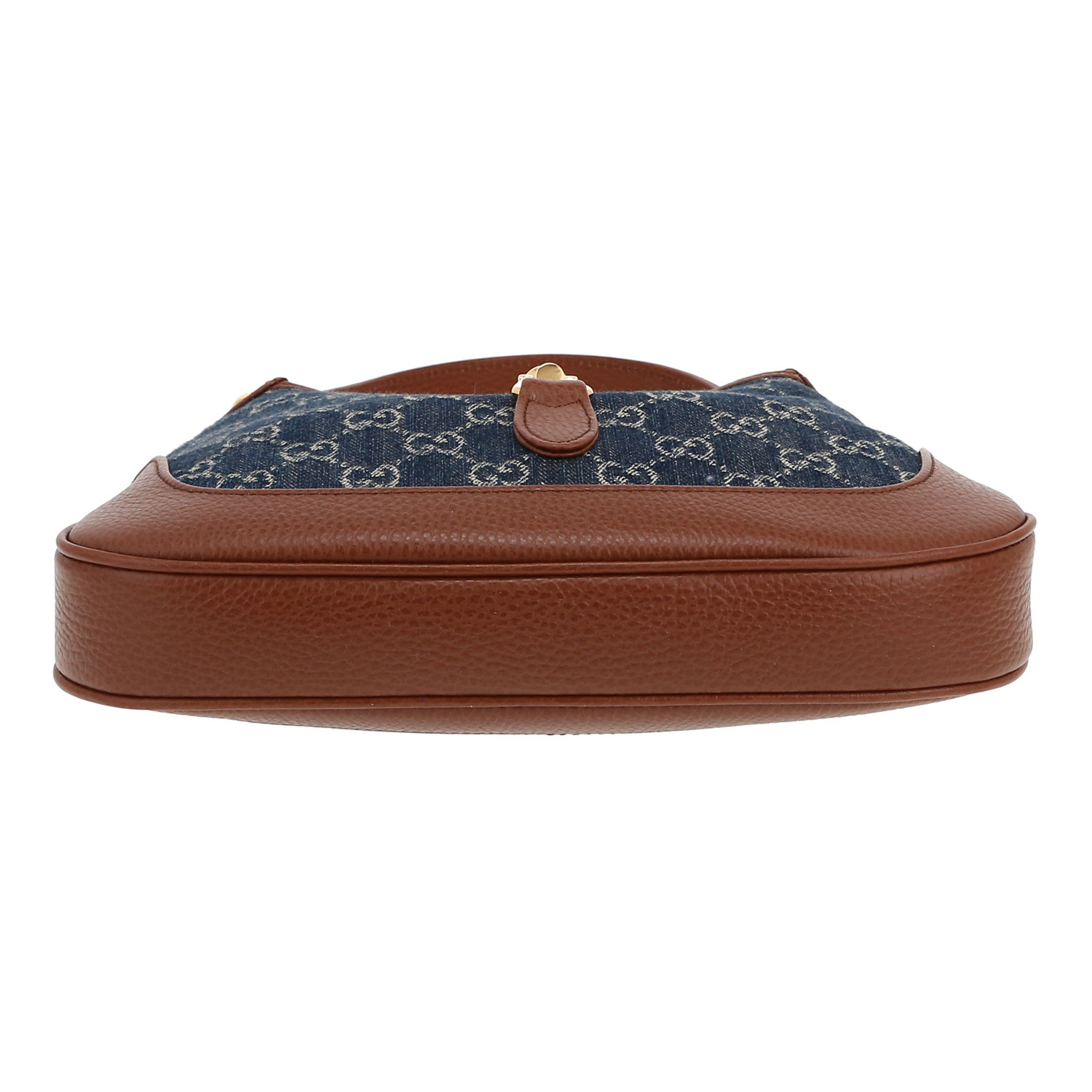 Gucci  Jackie handbag  in blue "sûpreme GG" canvas  and brown leather - Detail D1