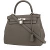 Bolso de mano Hermès  Kelly 28 cm en cuero togo Gris Meyer - 00pp thumbnail