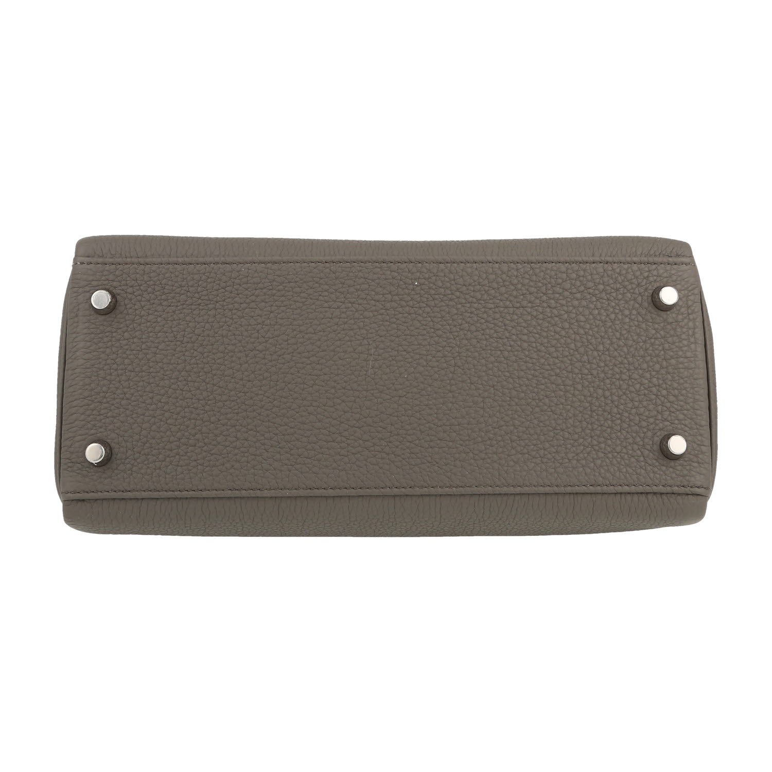 Sac à main Hermès  Kelly 28 cm en cuir togo Gris Meyer - Detail D1