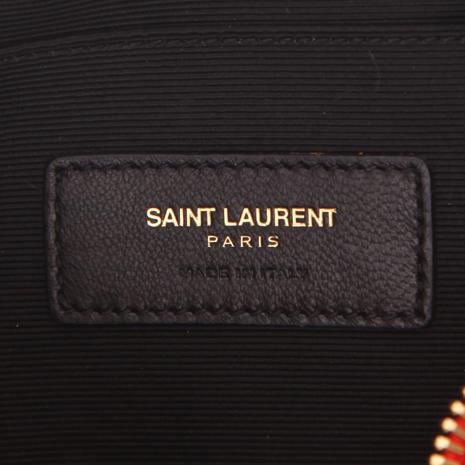 Sac bandoulière Saint Laurent   en cuir rouge - Detail D2