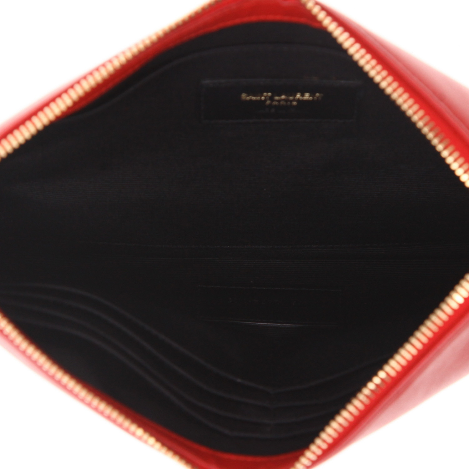 Sac bandoulière Saint Laurent   en cuir rouge - Detail D3