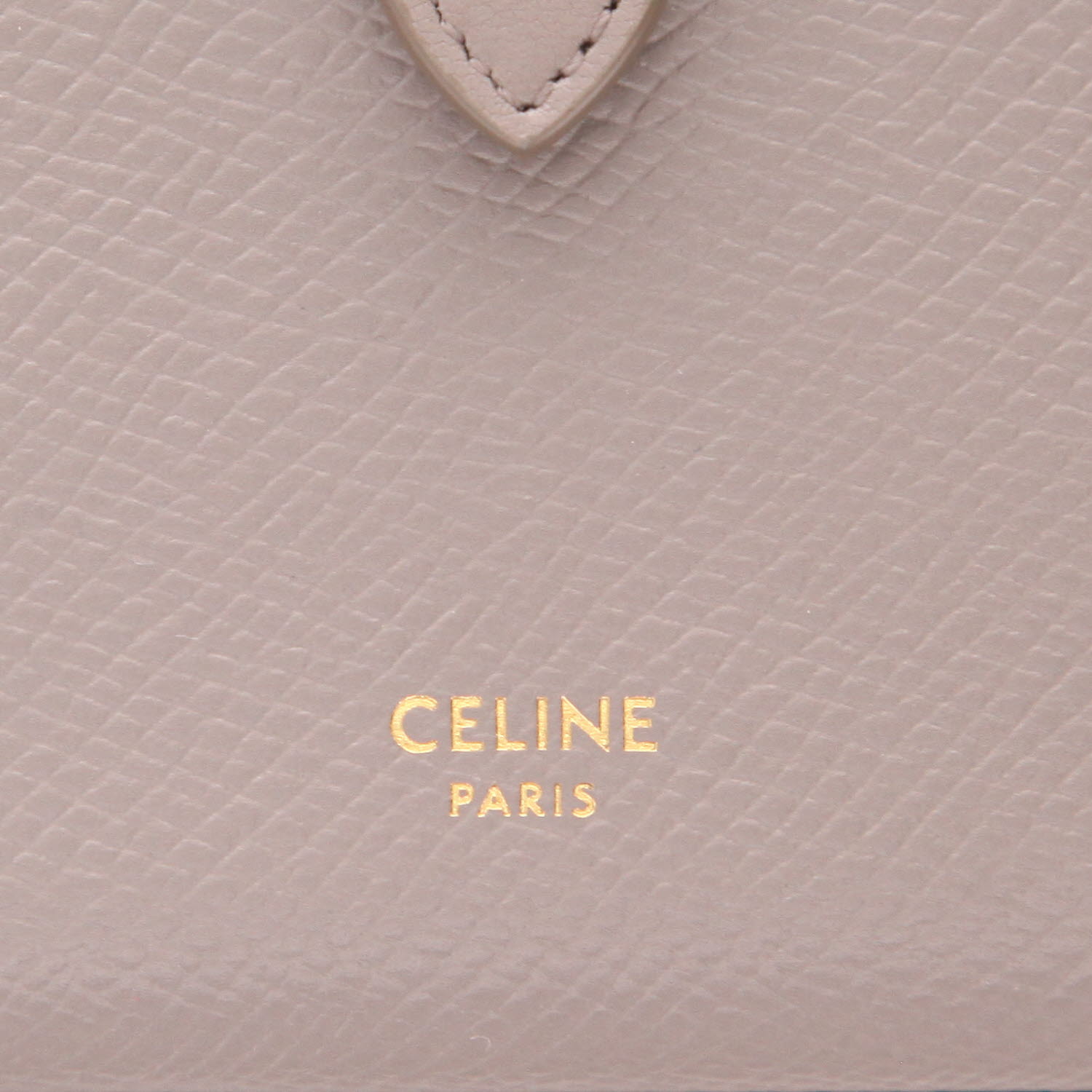 Billetera Celine   pequeña  en cuero granulado rosa - Detail D2