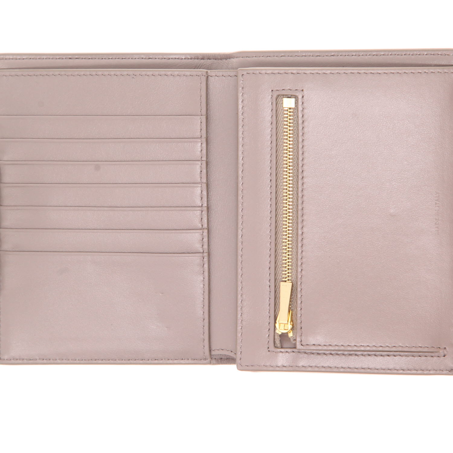 Portefeuille Celine   petit  en cuir grainé rose - Detail D3