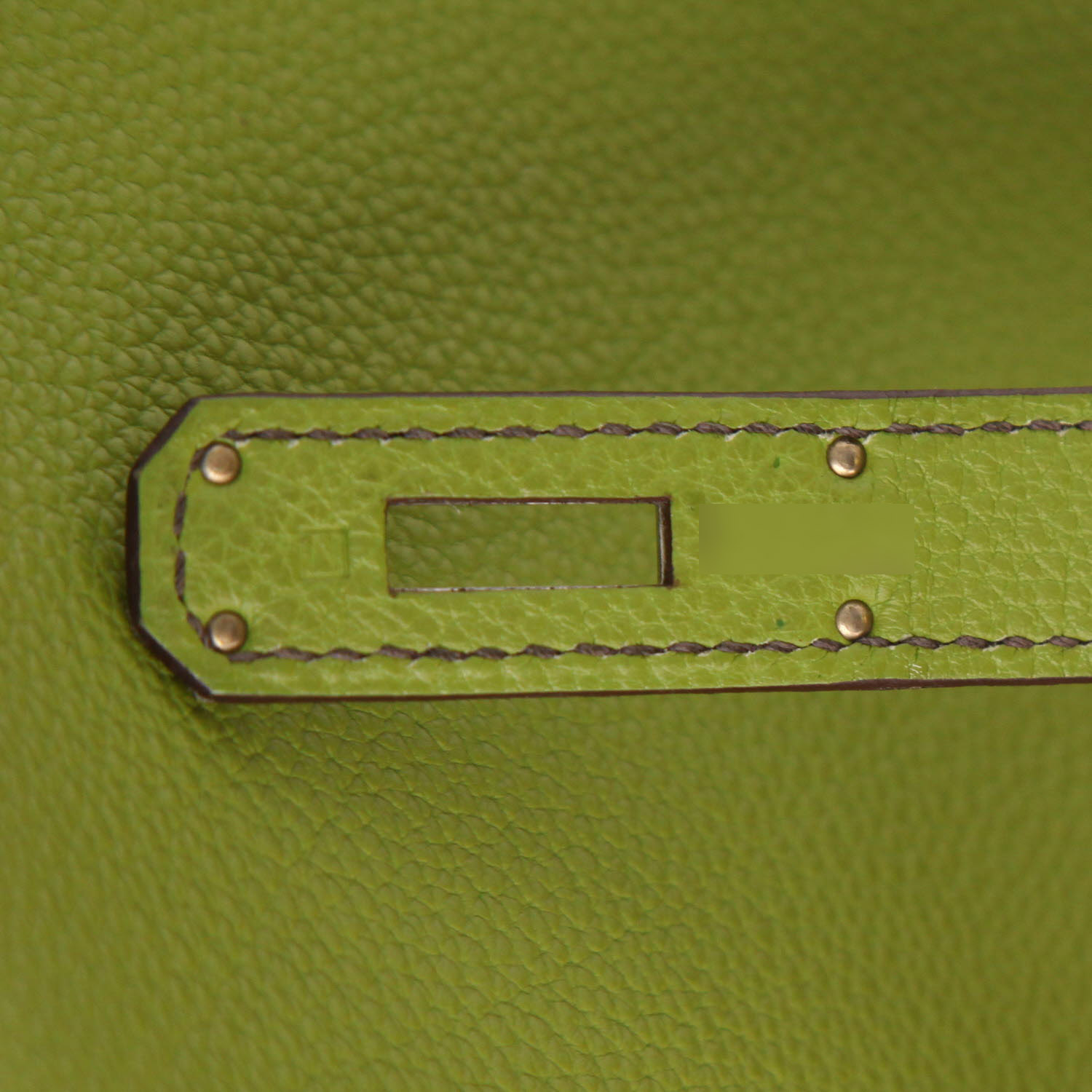 Hermès  Birkin 35 cm handbag  in anise green togo leather - Detail D4