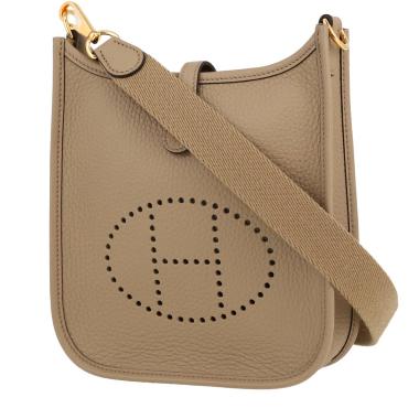 Bolso bandolera Hermès  Evelyne 16 cm en cuero taurillon clémence Beige Marfa