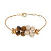 Bracelet Chaumet Hortensia en or jaune, diamants et oeil de tigre - 00pp thumbnail