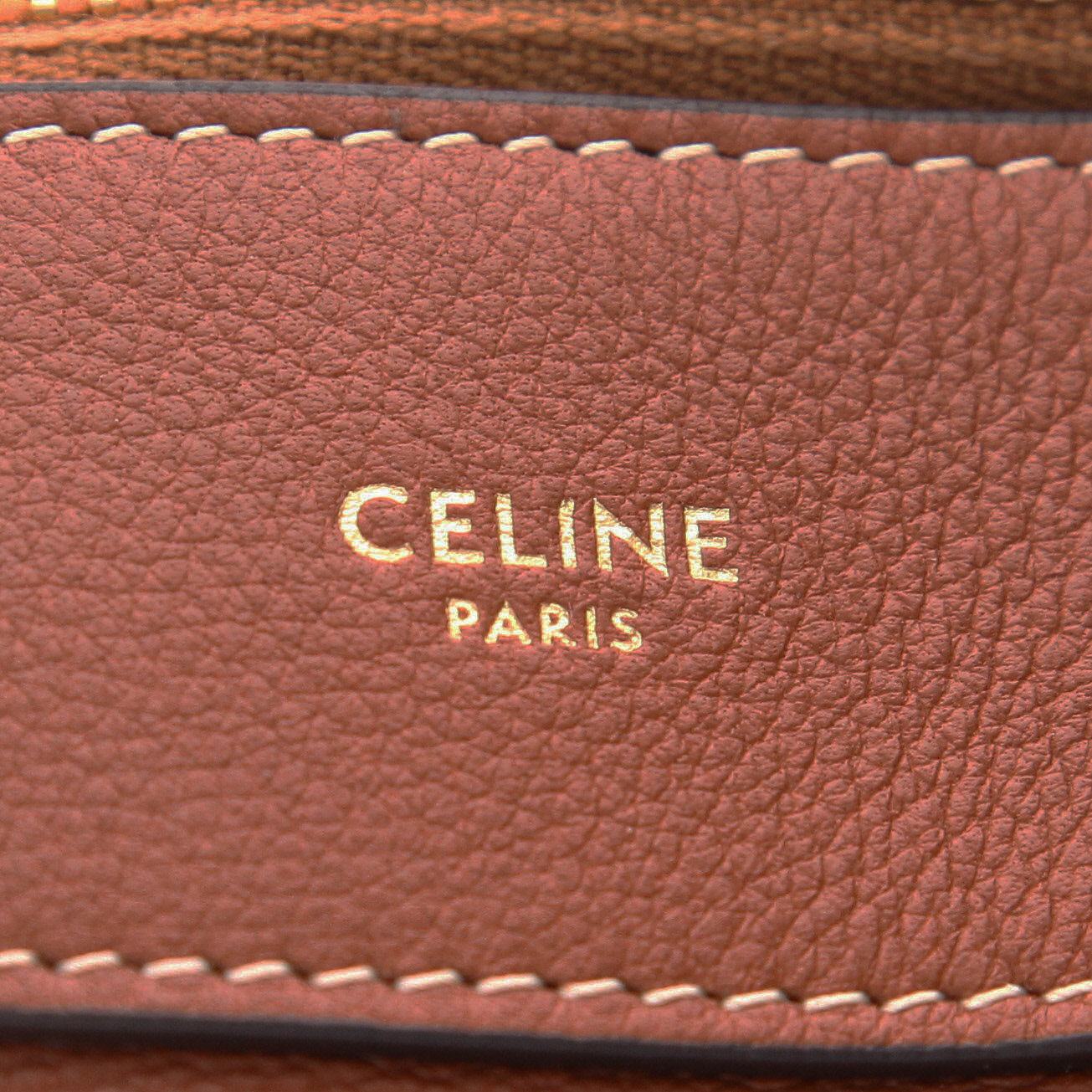 Borsa Celine  Romy in pelle marrone - Detail D2