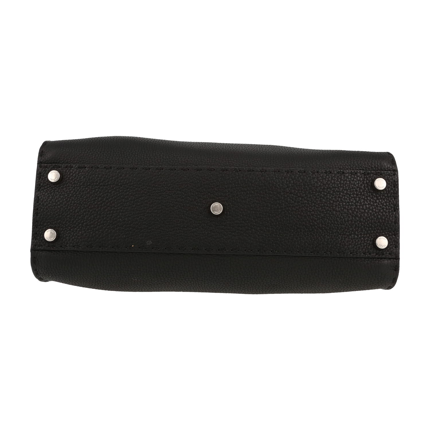 Borsa Fendi  Peekaboo modello medio  in pelle martellata nera - Detail D1