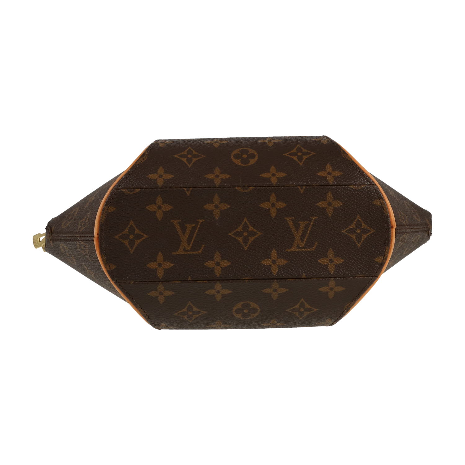 Borsa Louis Vuitton  Ellipse in tela monogram marrone e pelle naturale - Detail D1