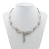 Half-articulated Vintage  necklace in white gold and diamonds - 360 thumbnail