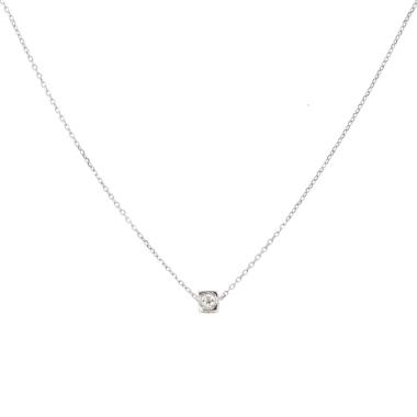 Collana Dinh Van Le Cube Diamant modello piccolo in oro bianco e diamante