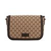 Bolso bandolera Gucci  Messenger en lona monogram beige y cuero marrón - 360 thumbnail