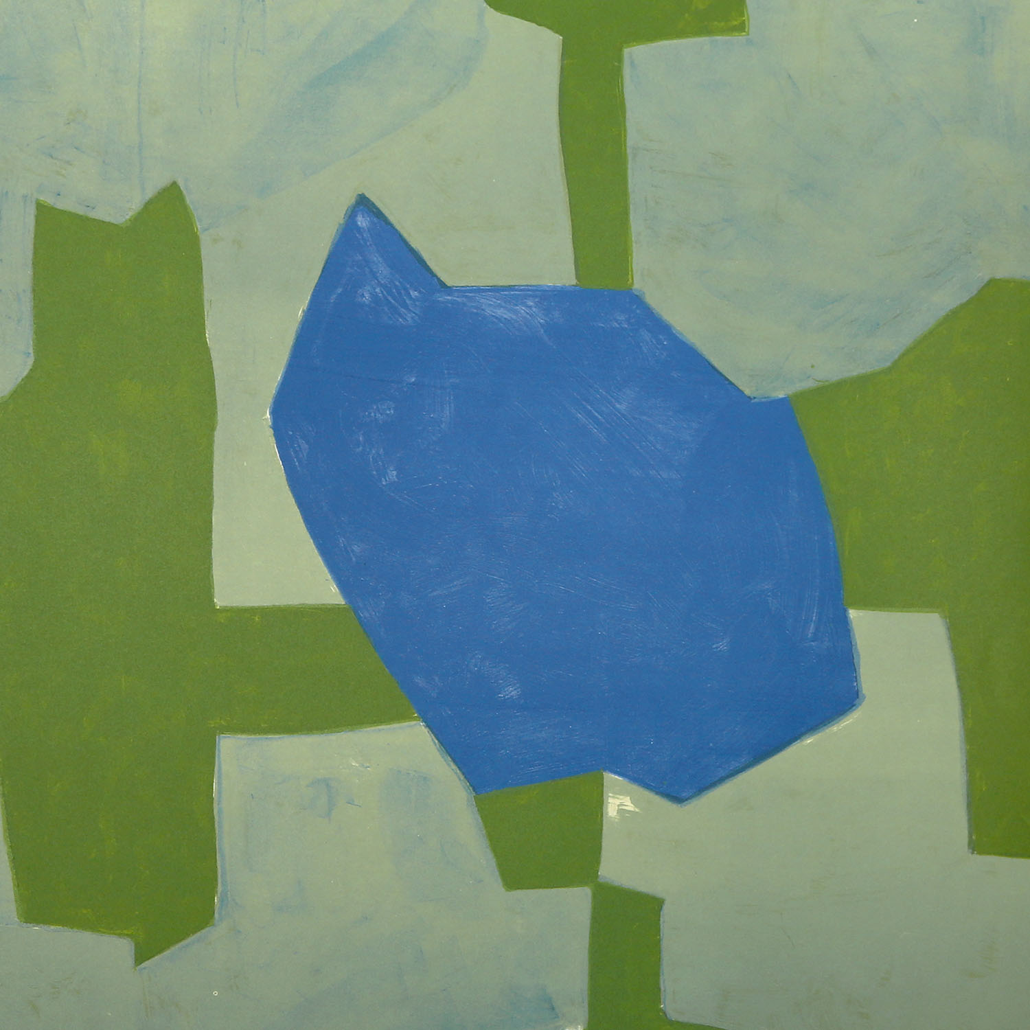 Composition bleue et verte - 1969 - Detail D1