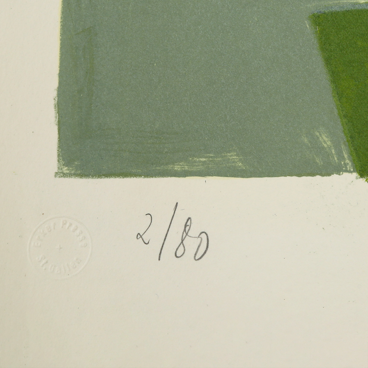 Composition bleue et verte - 1969 - Detail D3