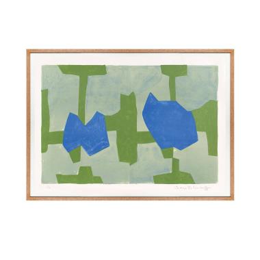Composition bleue et verte - 1969