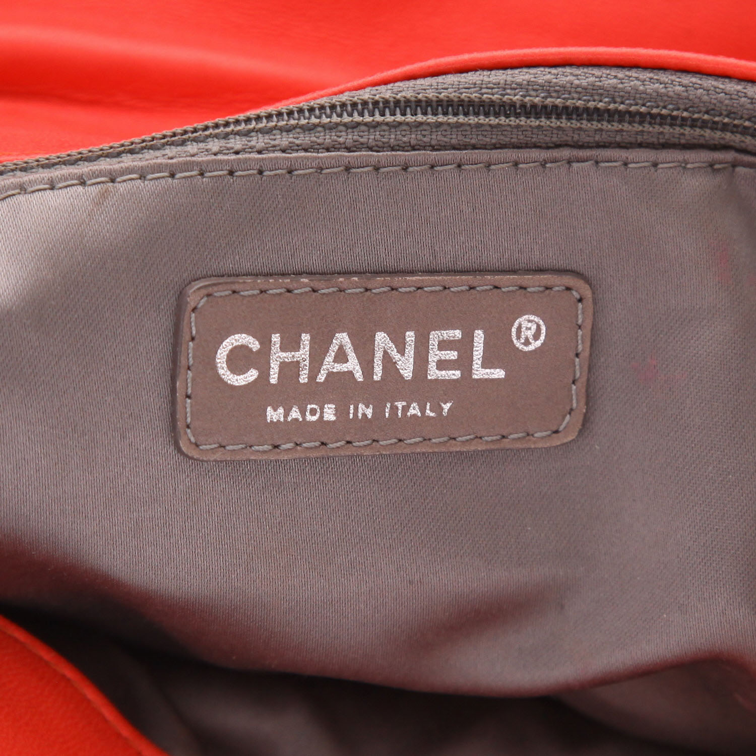 Borsa Chanel   in pelle verniciata corallo - Detail D2