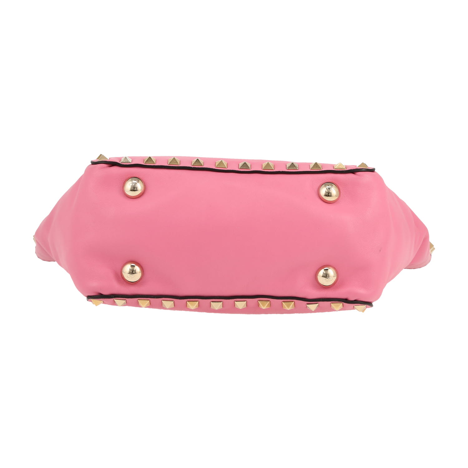 Bolso bandolera Valentino Garavani  Rockstud modelo pequeño  en cuero rosa - Detail D1