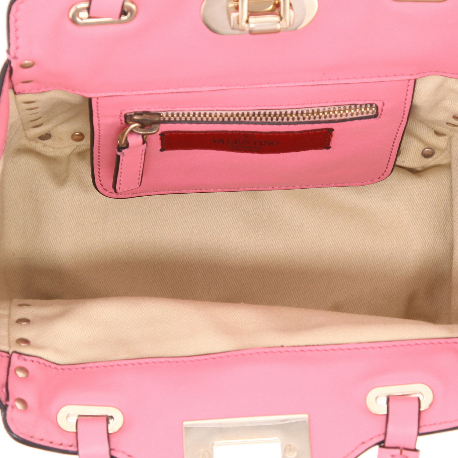 Borsa a tracolla Valentino Garavani  Rockstud modello piccolo  in pelle rosa - Detail D3