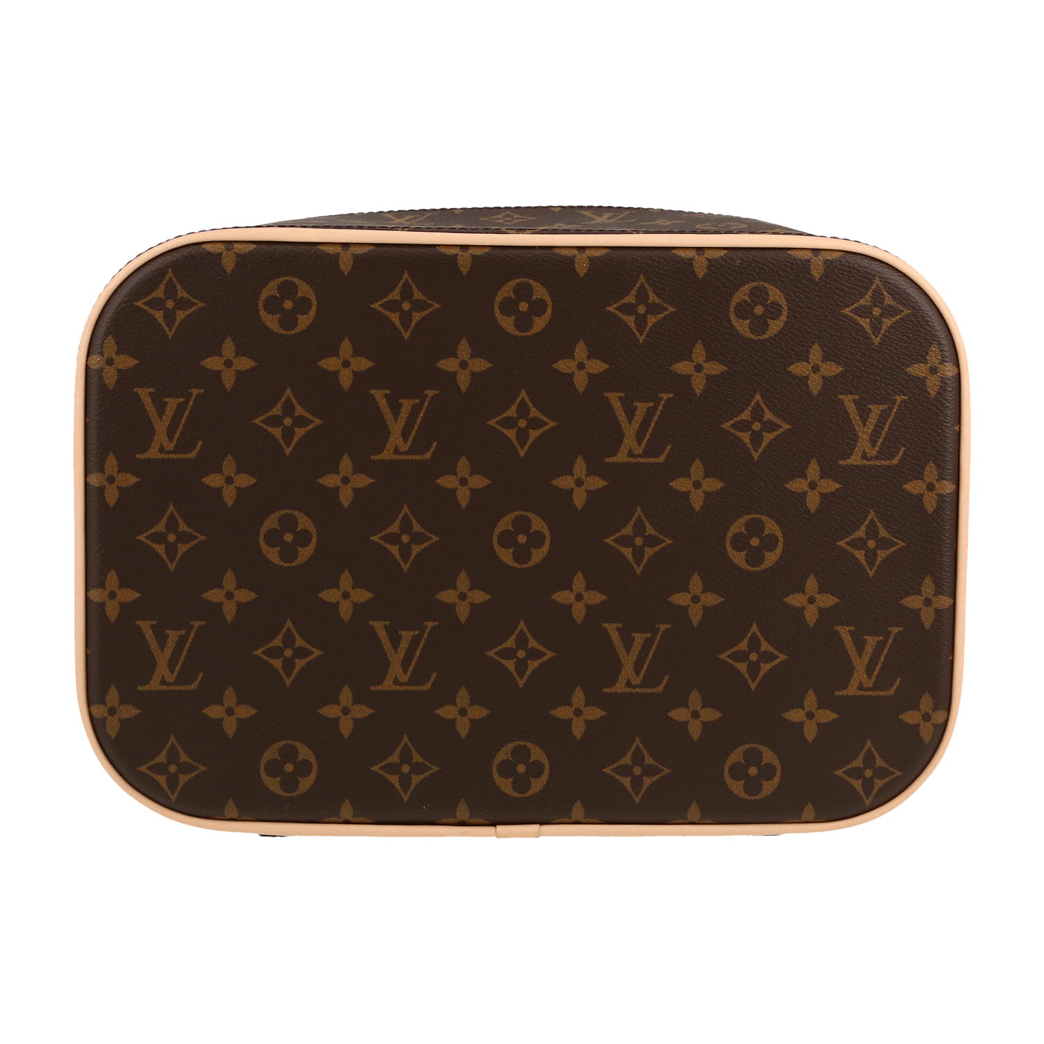 Vanity Louis Vuitton  Vanity en toile monogram marron et cuir naturel - Detail D1