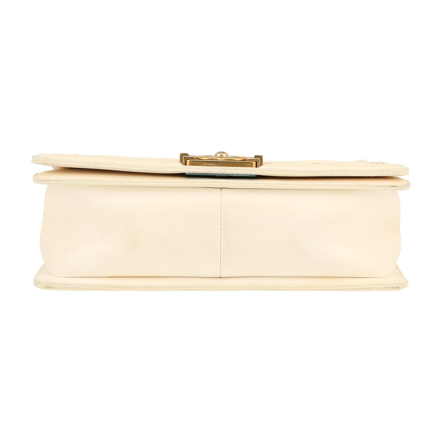 Bolso de mano Chanel   en cuero acolchado color crema - Detail D1