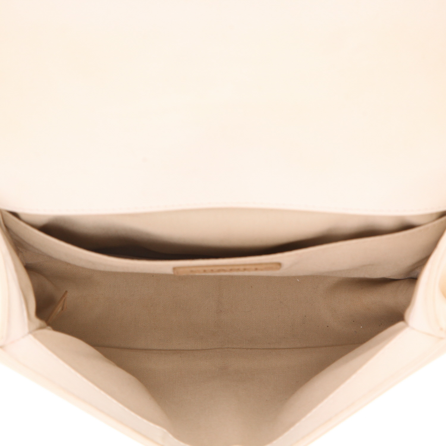 Chanel   handbag  in cream color quilted leather - Detail D3