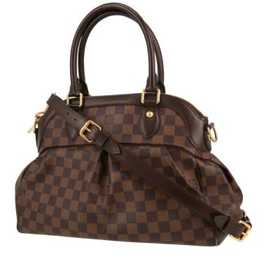 Borsa Louis Vuitton  Trevi in tela a scacchi ebana e pelle marrone