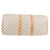 Borsa da viaggio Louis Vuitton  Keepall 50 in tela a scacchi azzurro e pelle naturale - Detail D4 thumbnail