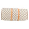 Louis Vuitton  Keepall 50 travel bag  in azur damier canvas  and natural leather - Detail D4 thumbnail