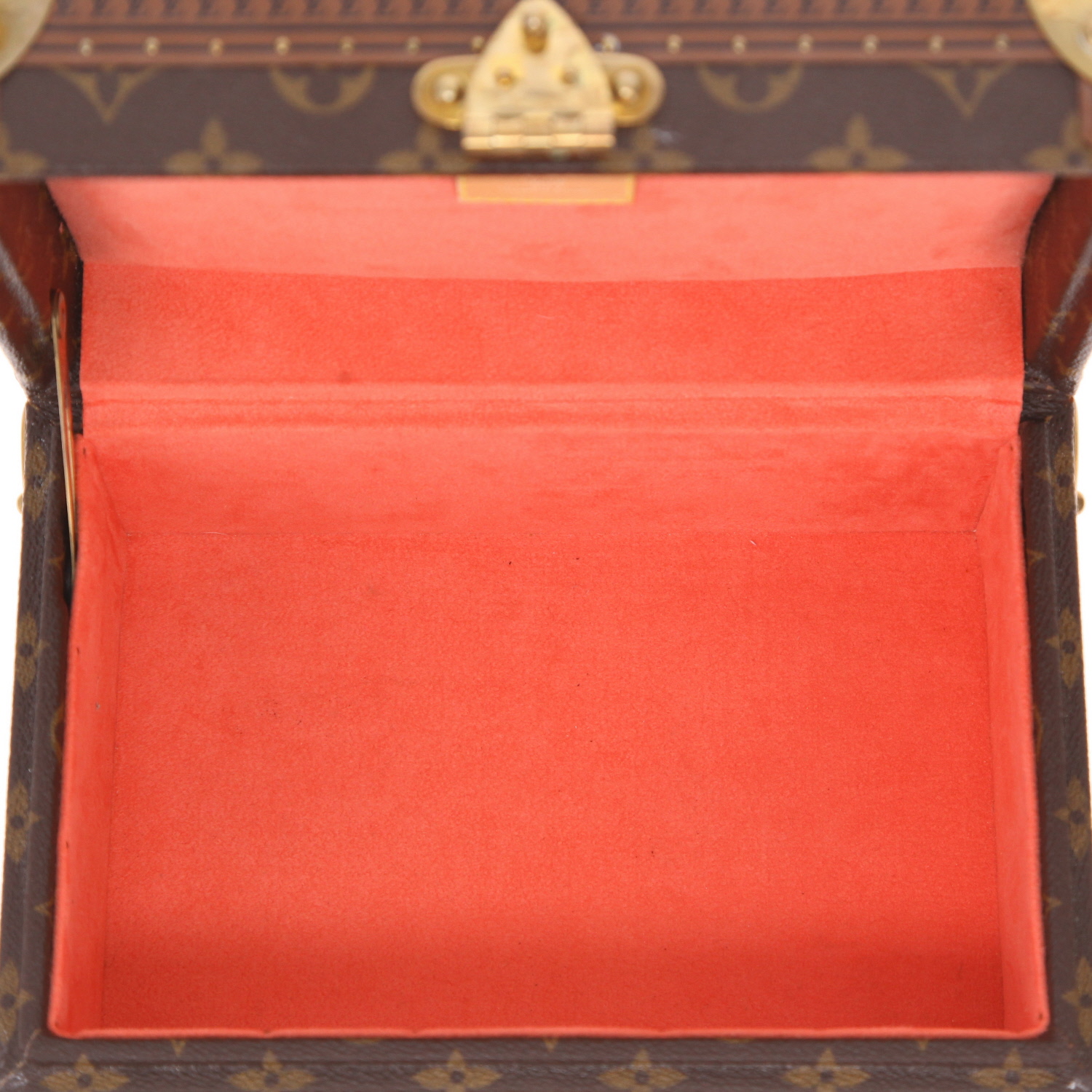 Louis Vuitton   small model  trunk  monogram canvas  and lozine (vulcanised fibre) - Detail D3