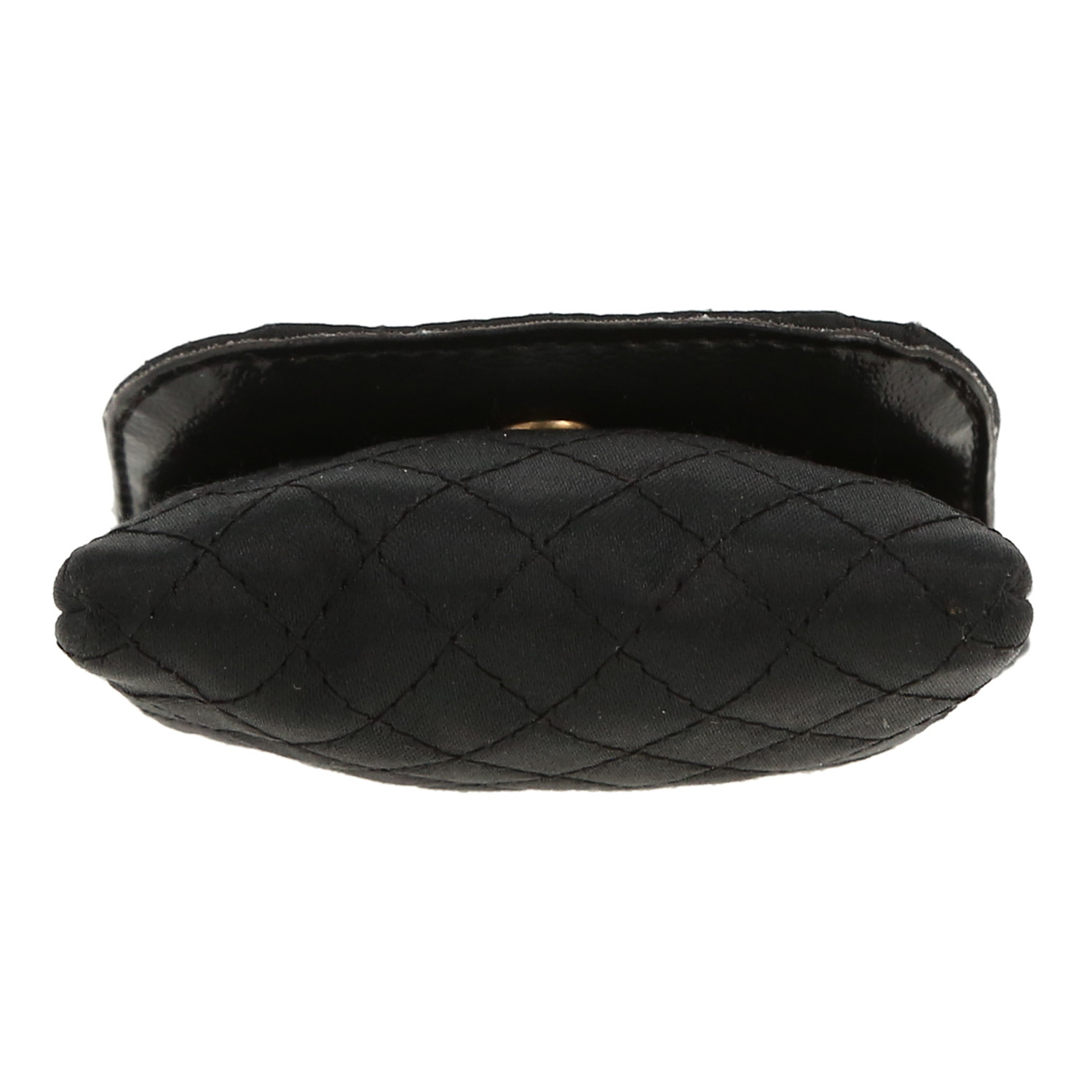 Sac à main Chanel  Vintage super mini  en toile noire - Detail D1