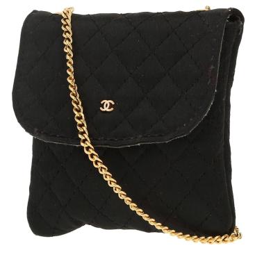 Bolso de mano Chanel  Vintage super mini  en lona negra