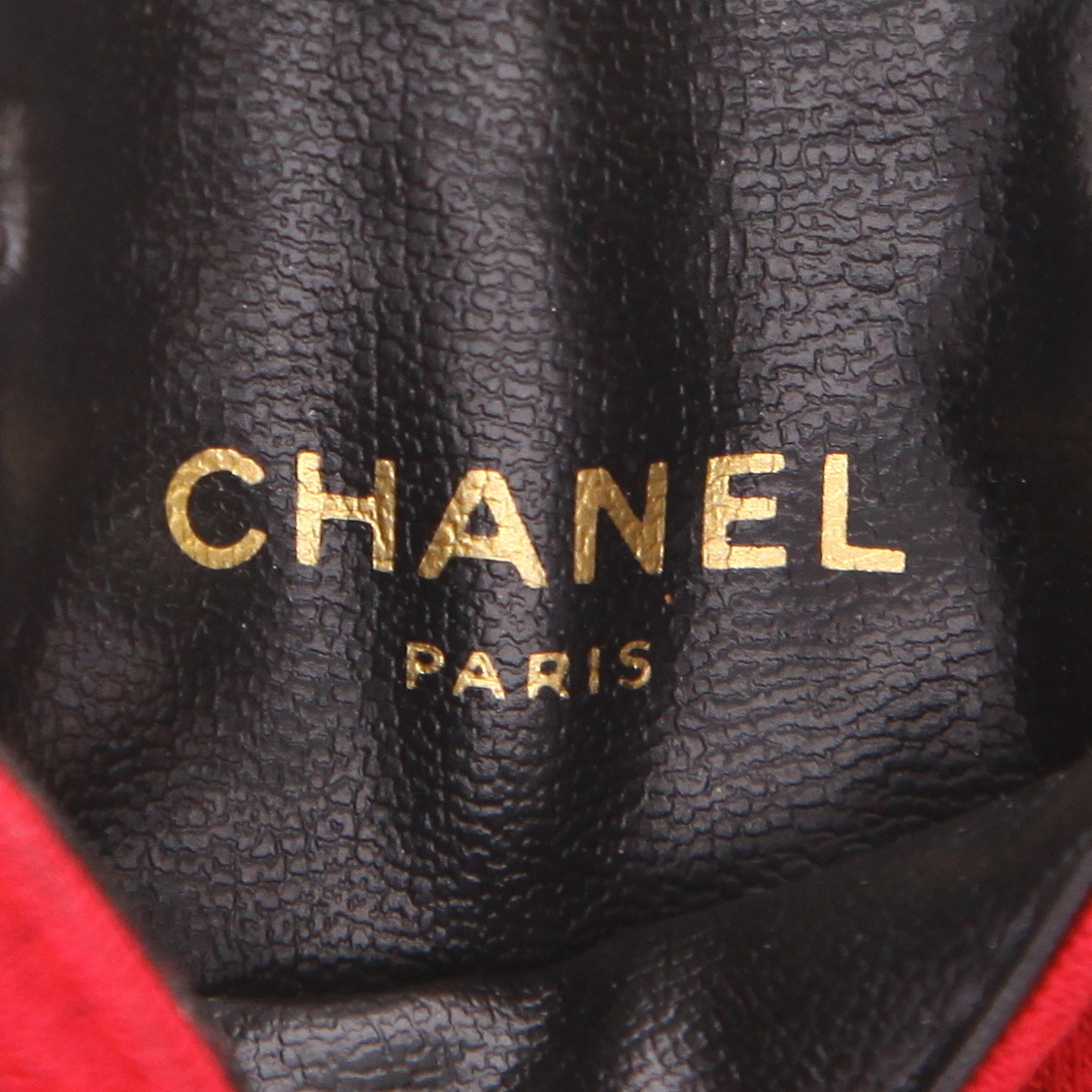 Borsa Chanel  Vintage in tela rossa - Detail D2