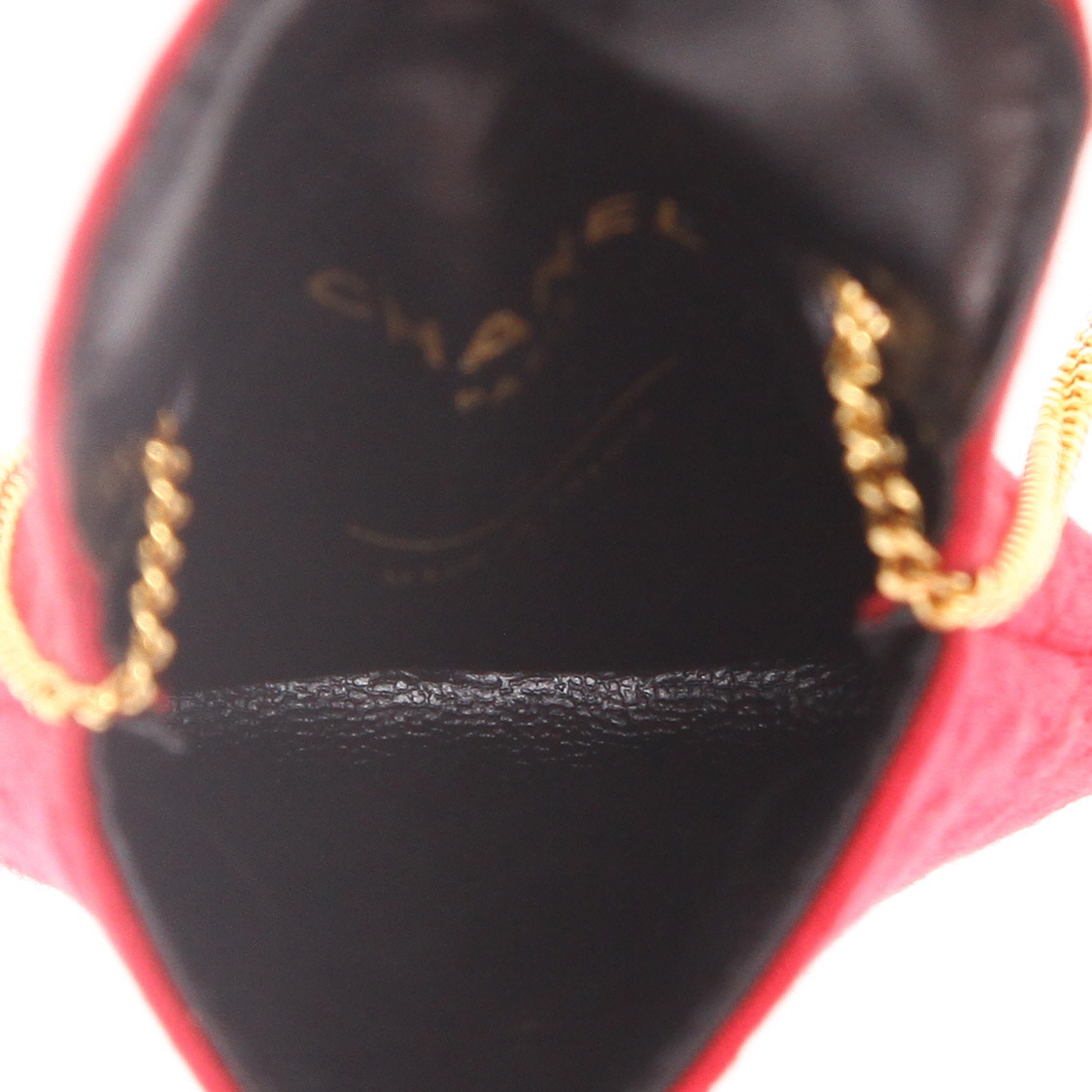 Sac à main Chanel  Vintage en toile rouge - Detail D3