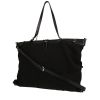 Bolso de mano Saint Laurent   en lona negra y cuero negro - 00pp thumbnail