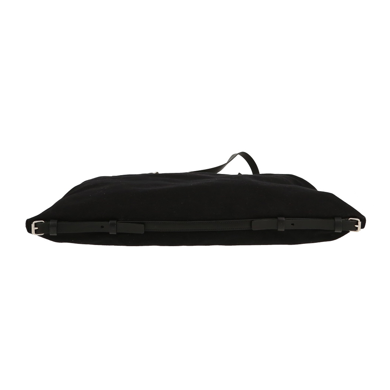 Borsa Saint Laurent   in tela nera e pelle nera - Detail D4