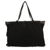 Bolso de mano Saint Laurent   en lona negra y cuero negro - Detail D5 thumbnail