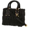 Prada  Plissé shoulder bag  in black quilted leather - 00pp thumbnail