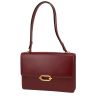 Bolso para llevar al hombro Hermès  Fonsbelle en cuero box color burdeos - 00pp thumbnail