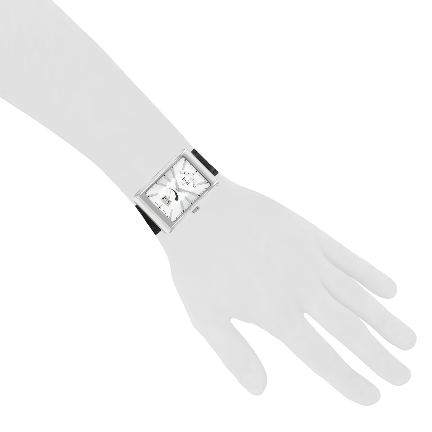 Montre Piaget Rectangle À L'ancienne en or blanc Ref: Piaget - 992194  Vers 2013 - Detail D1