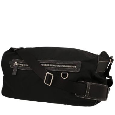 Sac de week end Prada   en toile et cuir noir