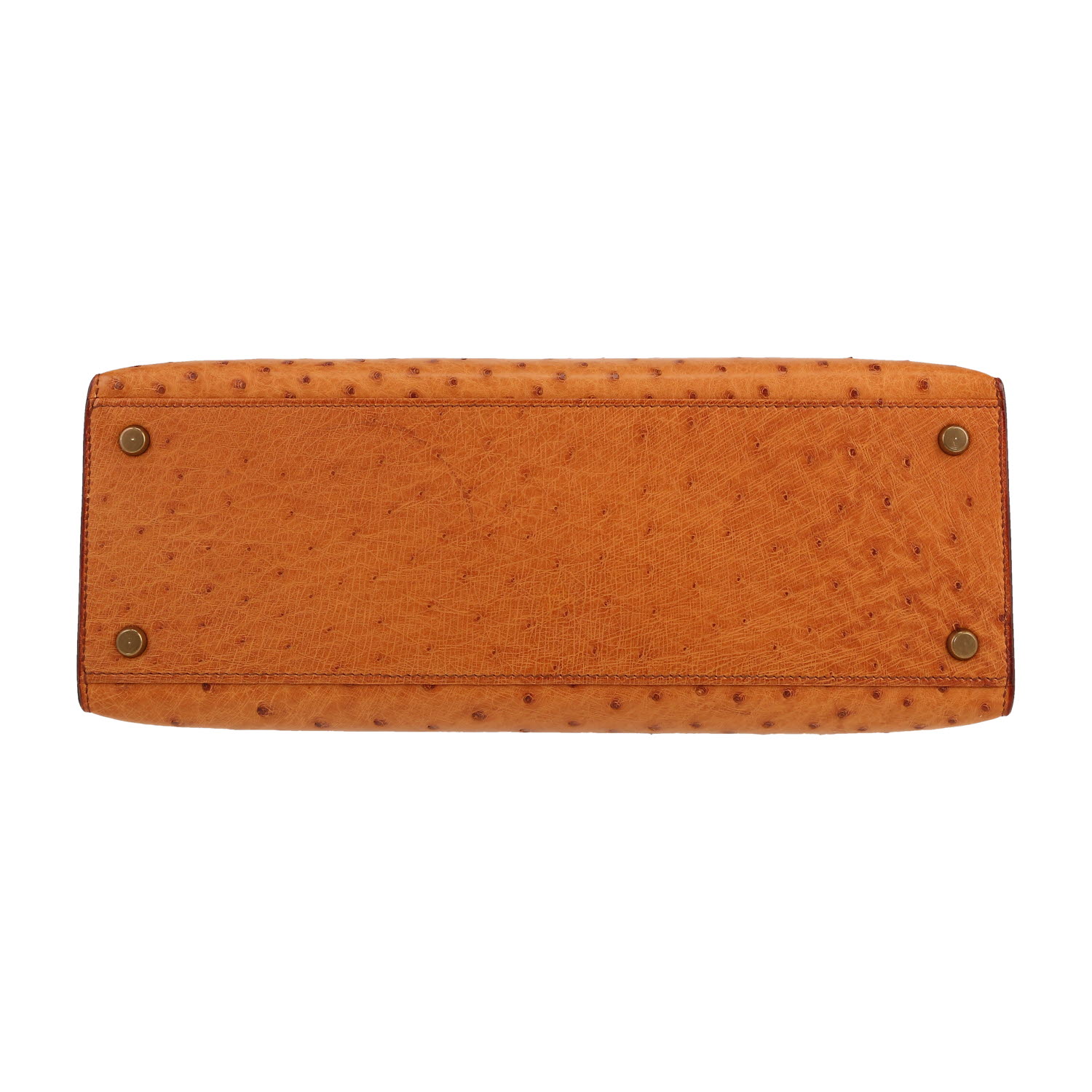 Borsa Hermès  Kelly 32 cm in struzzo gold - Detail D1