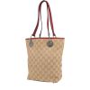 Sac cabas Gucci   en toile siglée beige et cuir rouge - 00pp thumbnail