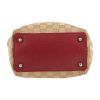 Gucci   shopping bag  in beige logo canvas  and red leather - Detail D1 thumbnail