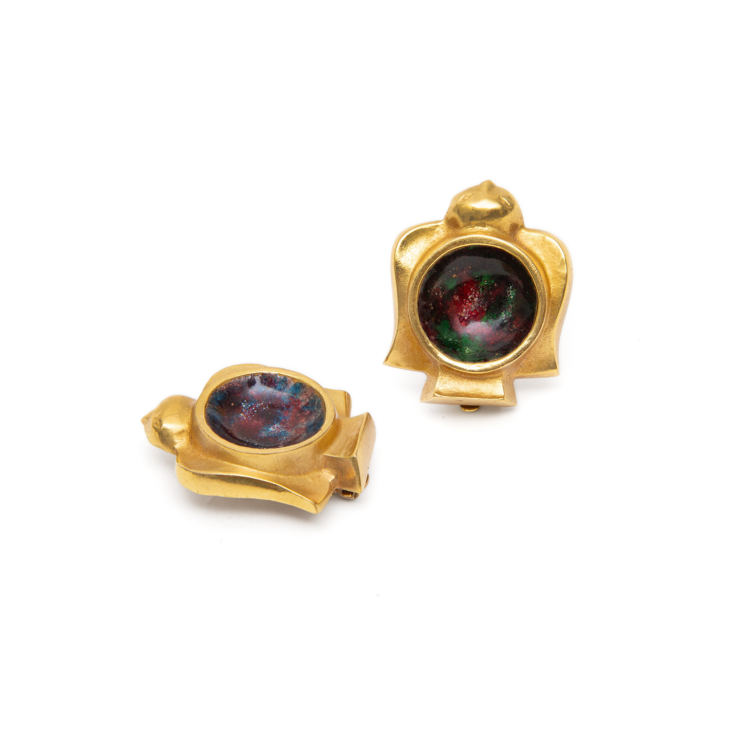 Line Vautrin (1913-1997), Pair of earrings 'La colombe de la pleine lune' - circa 1950 - Detail D1