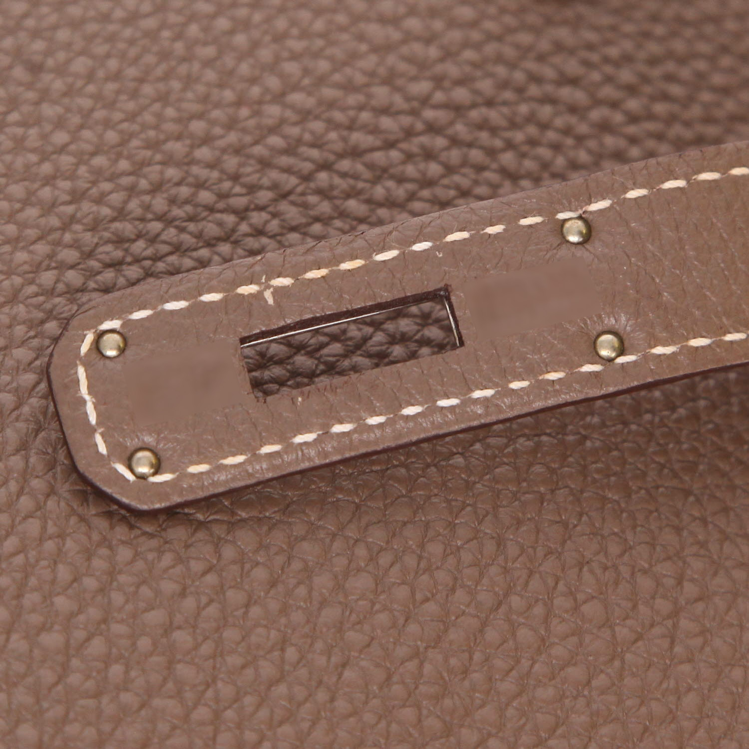 Hermès  Birkin 35 cm handbag  in etoupe togo leather - Detail D4